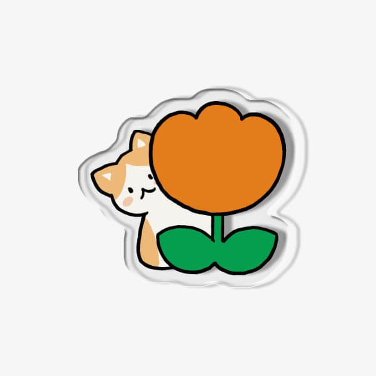 아칸(AKAN) 율율 무늬 치즈냥 아크릴 스마트톡
