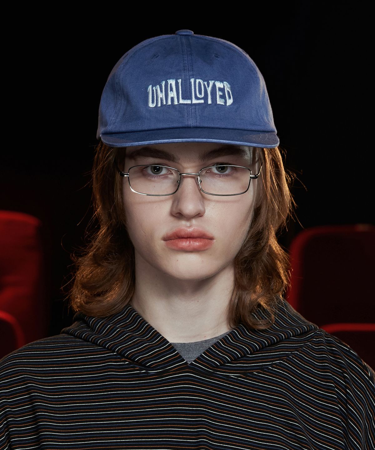 어널로이드(UNALLOYED) 스노우 로고 캡 / 블루