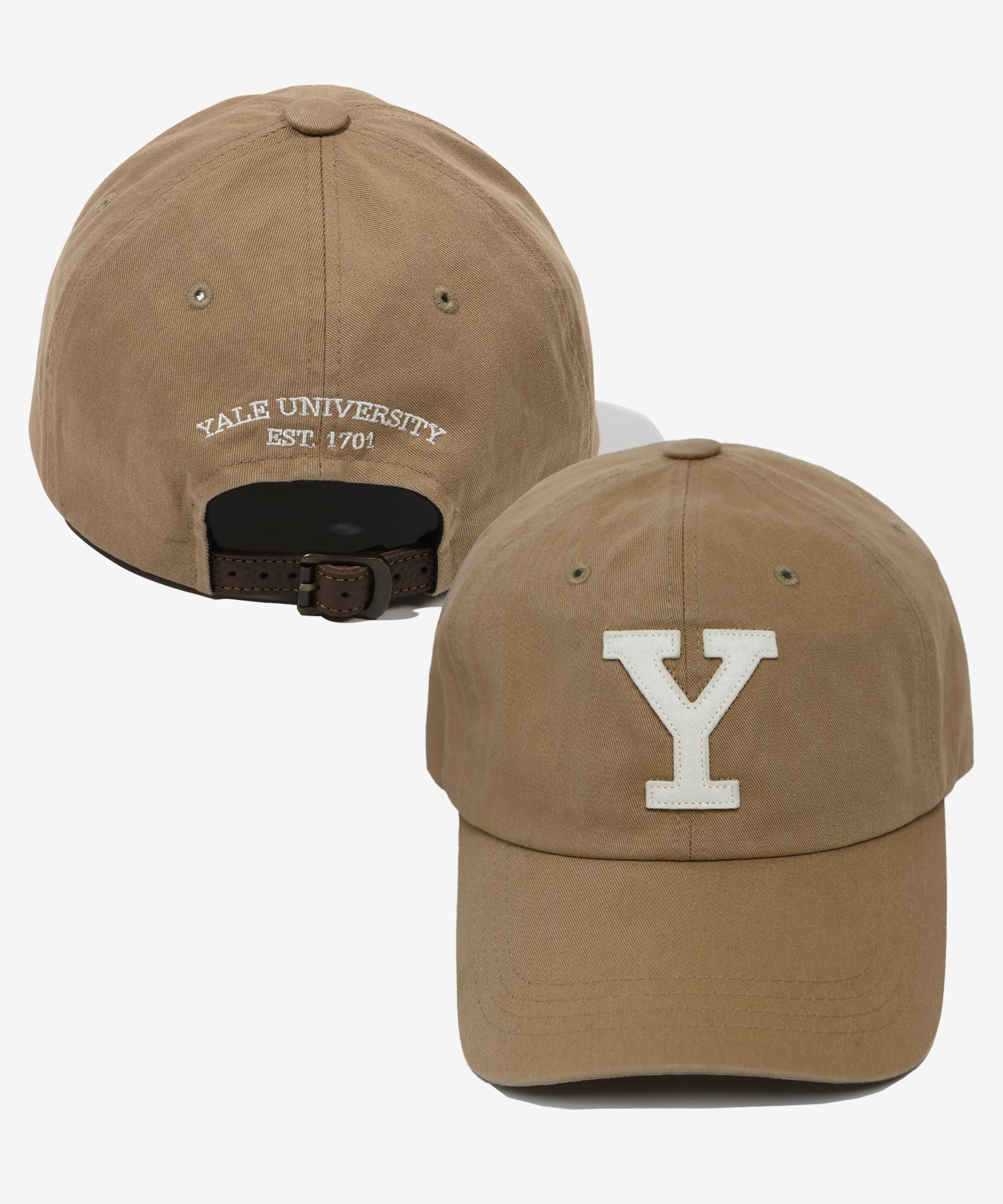 [YALE] キャップ LEATHER STRAP BALLCAP (3color) Lukkizara Genuine Leather Baseball Cap Adjustable Strap