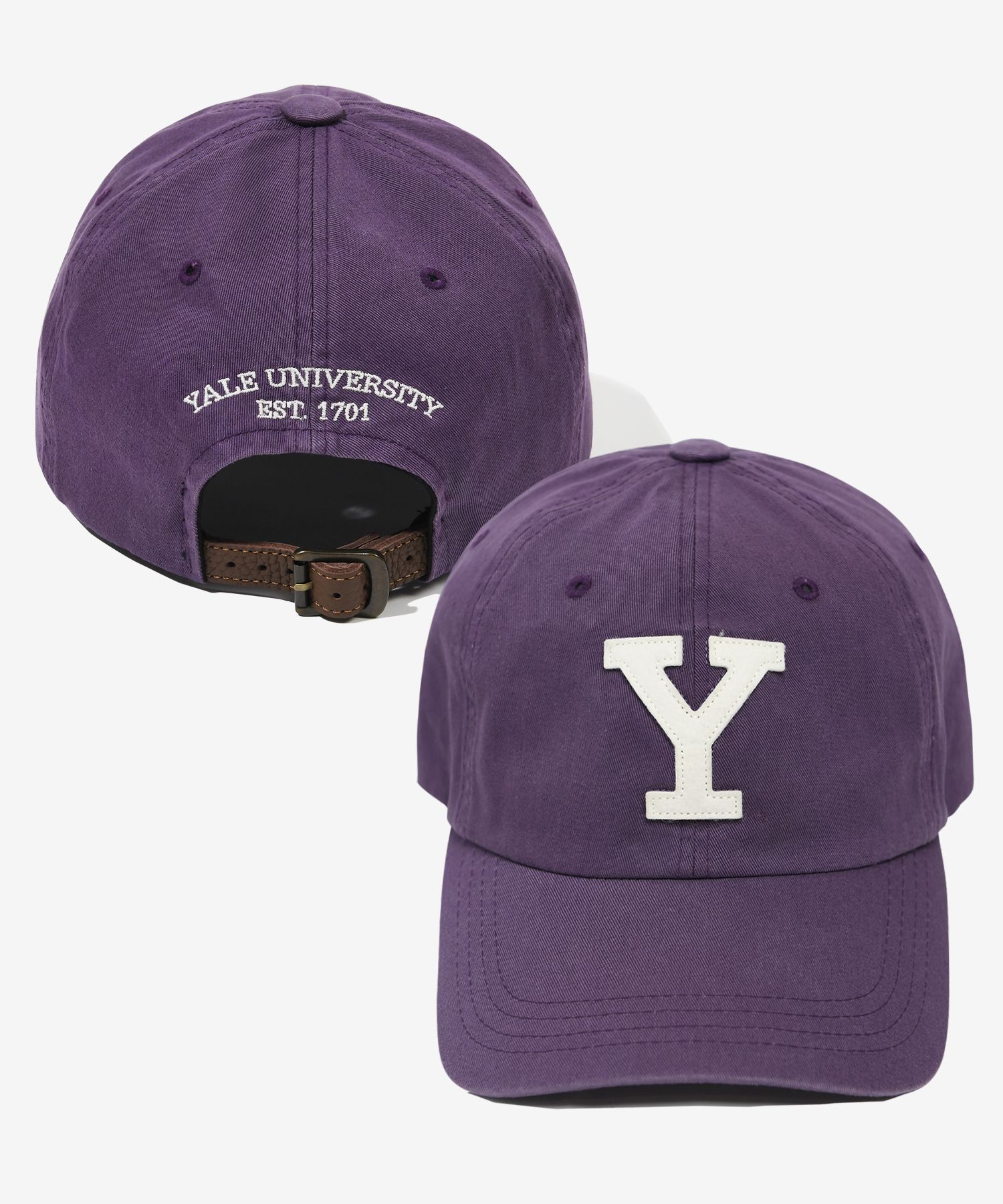 [YALE] キャップ LEATHER STRAP BALLCAP (3color) MUSINSA | YALE Leather Strap Ball Cap_Purple