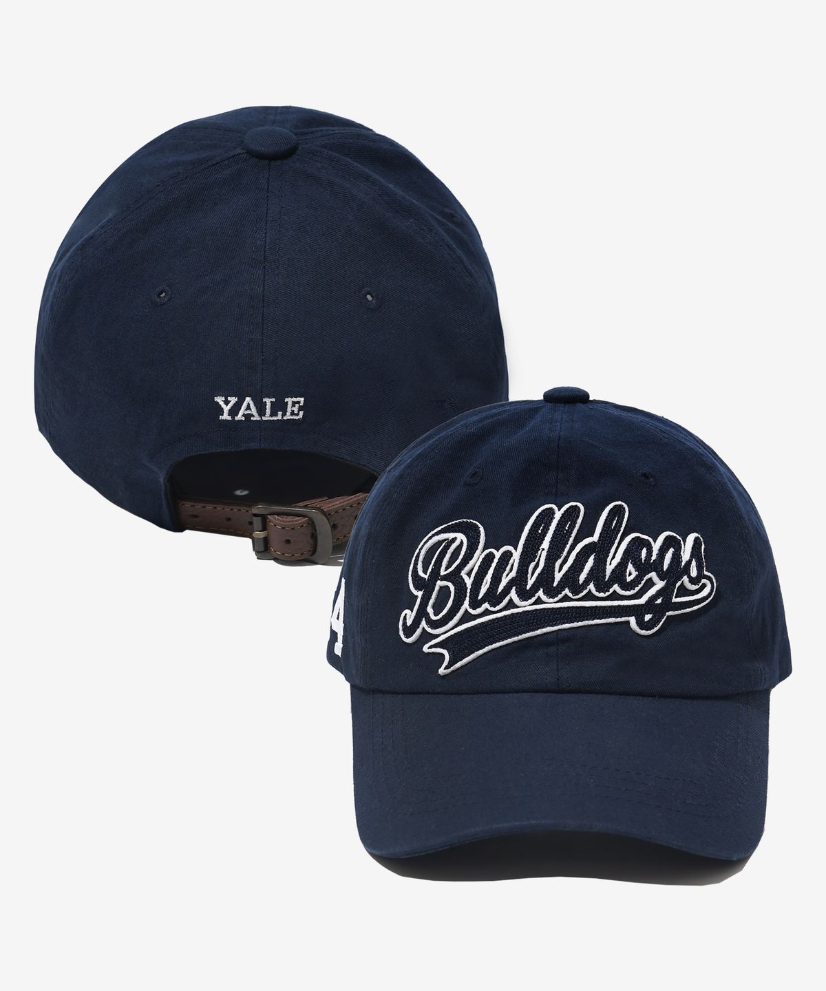 예일(YALE) 빈티지 불독스 테일로고 볼캡_네이비