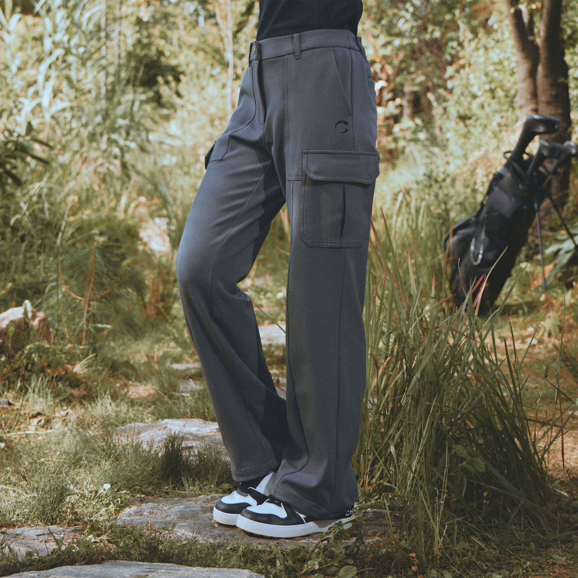 MUSINSA | CHALLENGER Women's Woollike Cargo Pocket Wide Pants Gray