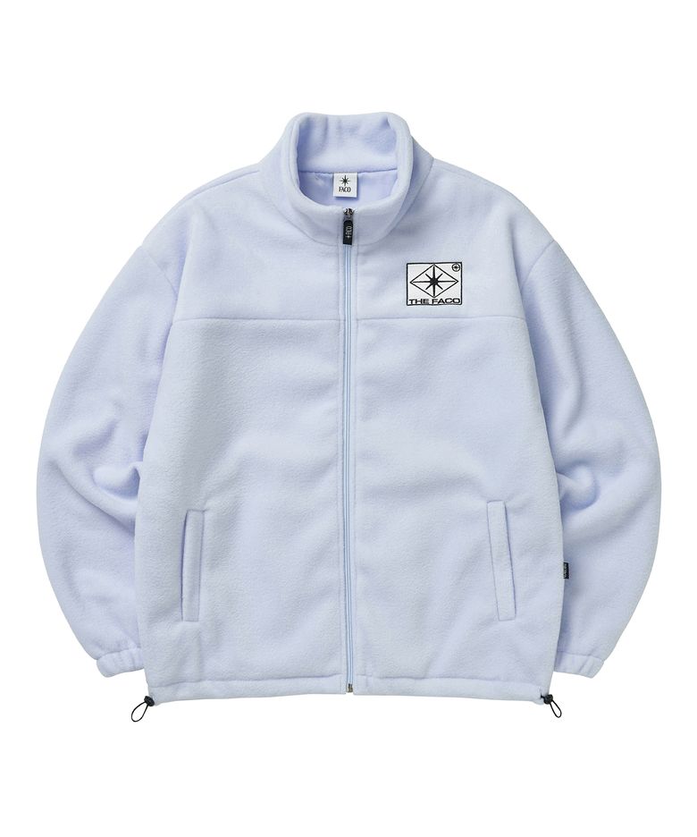 LOZENGE LOGO FLEECE ZIPUP POWDER BLUE