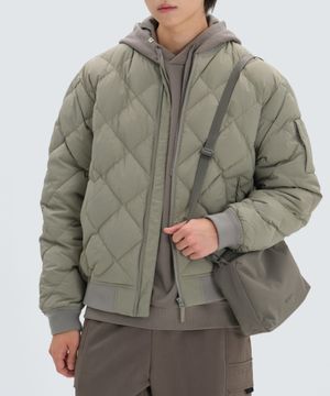 듀얼테크 스퀘어 크로스백 M (S24FUFCB38) Dark Khaki