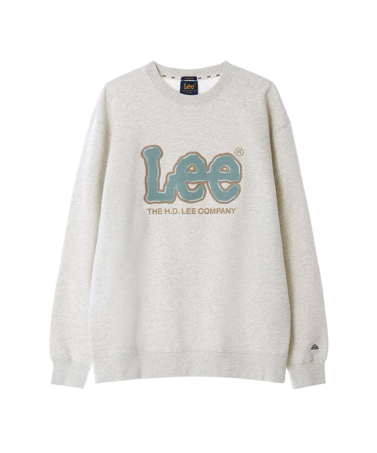리(LEE) 코듀로이 로고 맨투맨 오트밀