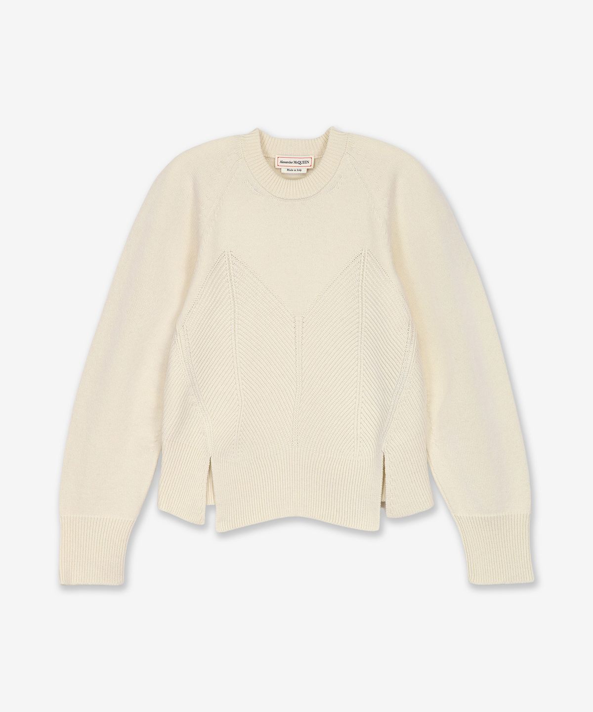 알렉산더 맥퀸(ALEXANDER McQUEEN) 셰브런 맨투맨 - 아이보리 / 798349Q1BAP9004