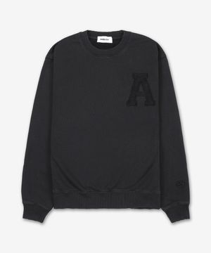 디스트로이드 홀 맨투맨 - 블랙 / BMBA004F24FLE0011010