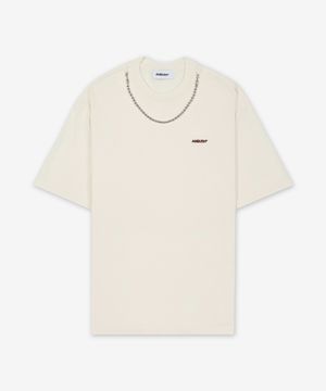 볼체인 반소매 티셔츠 - 화이트 / BMAA001F24JER0013110