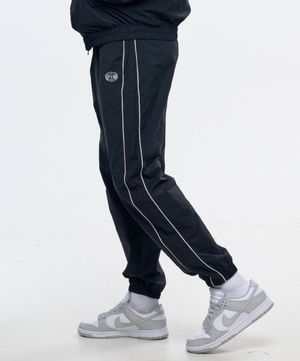 파이핑 트랙 와이드 팬츠