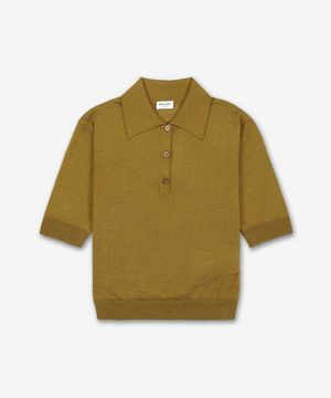 카상드르 폴로 반소매 니트 - 마론 / 801518YAPK28092