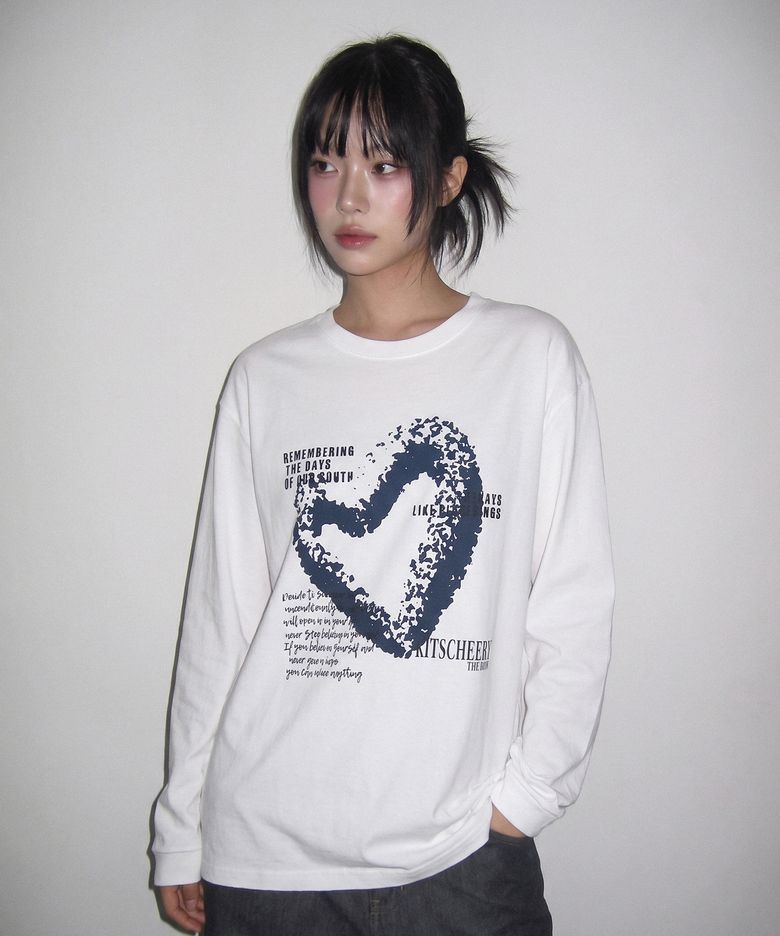 Leaf Heart Long Sleeve (White)