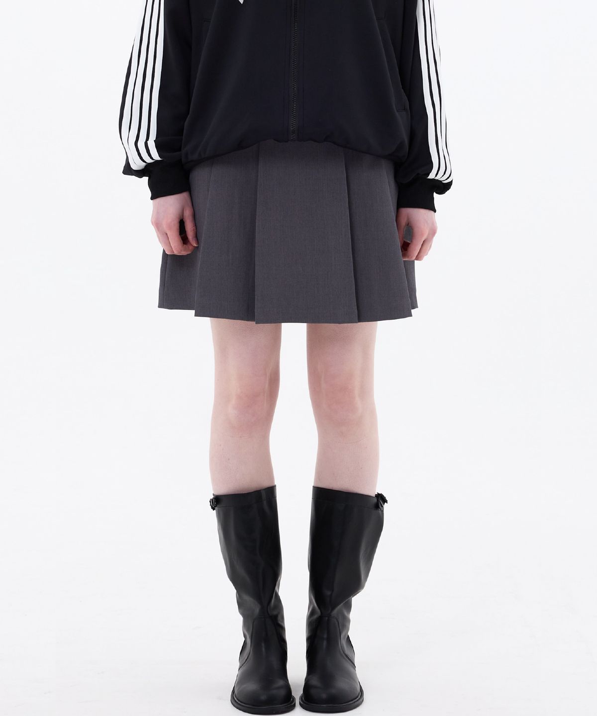 아리킴(ARIKIM) MOON NIGHT PLEATS SKIRT / CHARCOAL