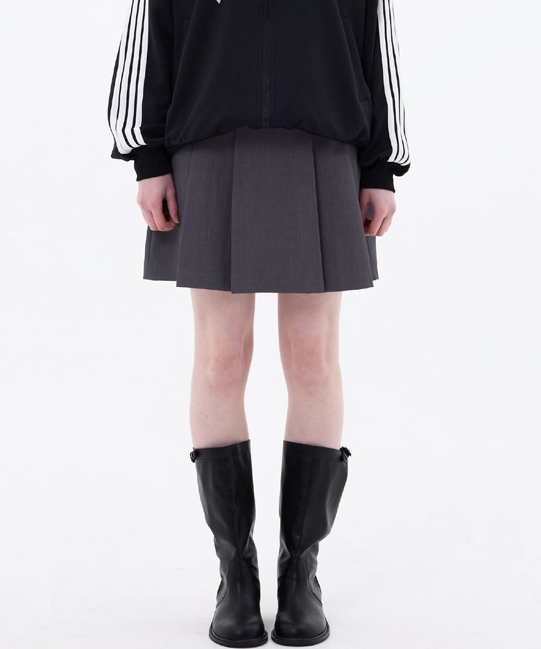 MOON NIGHT PLEATS SKIRT / CHARCOAL
