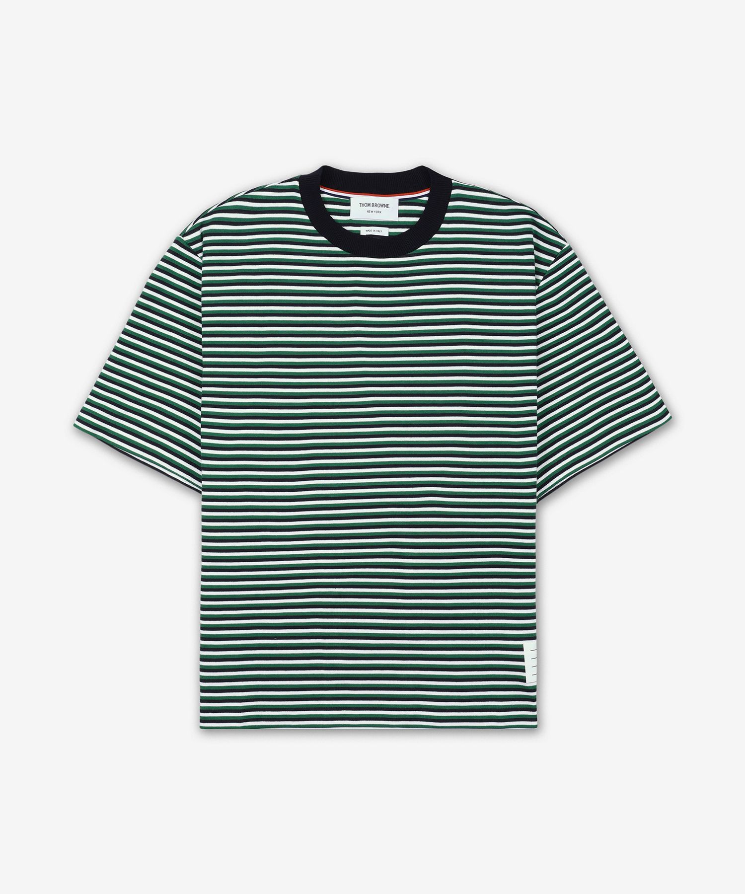 ★THOM BROWNE★ Oversized 34 Sleeve Milano Lip T-Shirt Navy MUSINSA | THOM BROWNE Oversized 3/4 Sleeve Milano Lip T