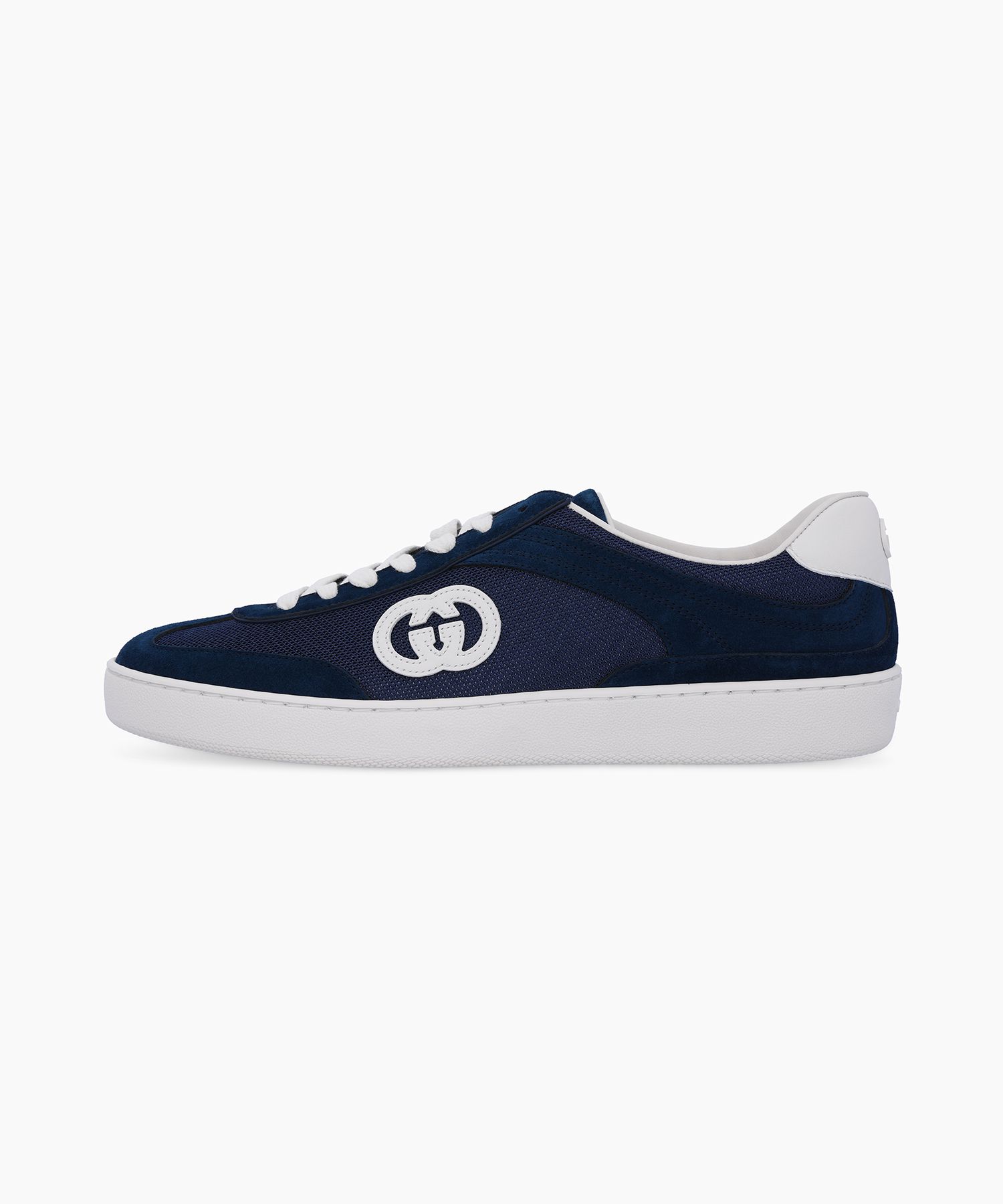MUSINSA | GUCCI Interlocking G Sneakers - Blue Suede / 791742AADM04141