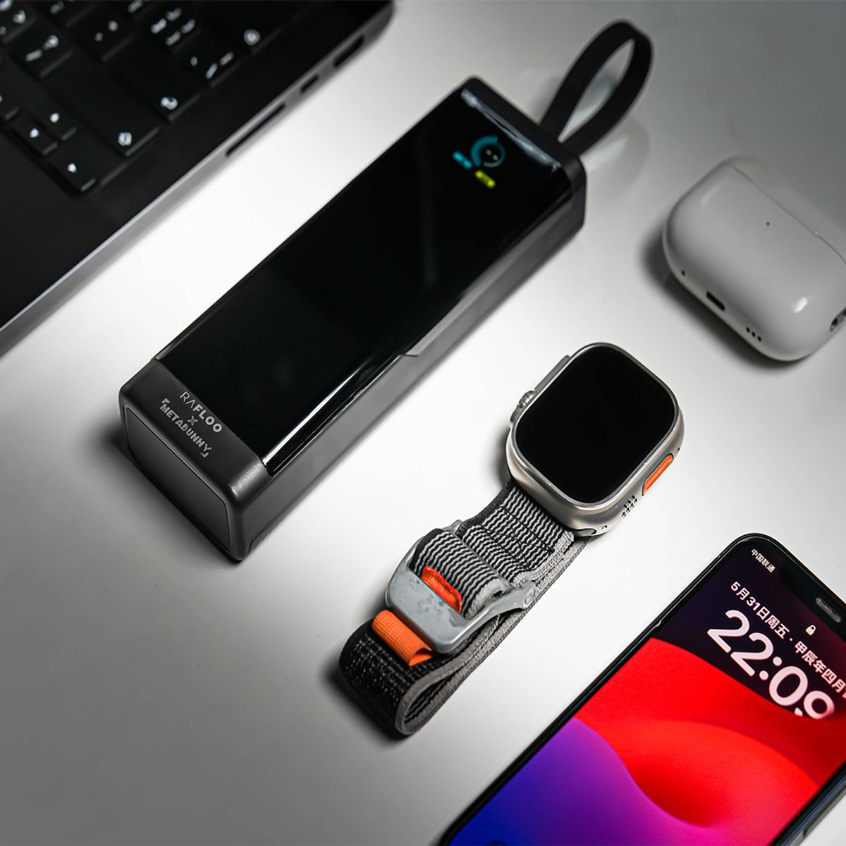 라플루(LAFLOO) RPB-07 PPS 초고속충전 보조배터리 20000mAh 케이블 일체형