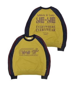 Runner Logo Raglan Crewneck [Mustard]