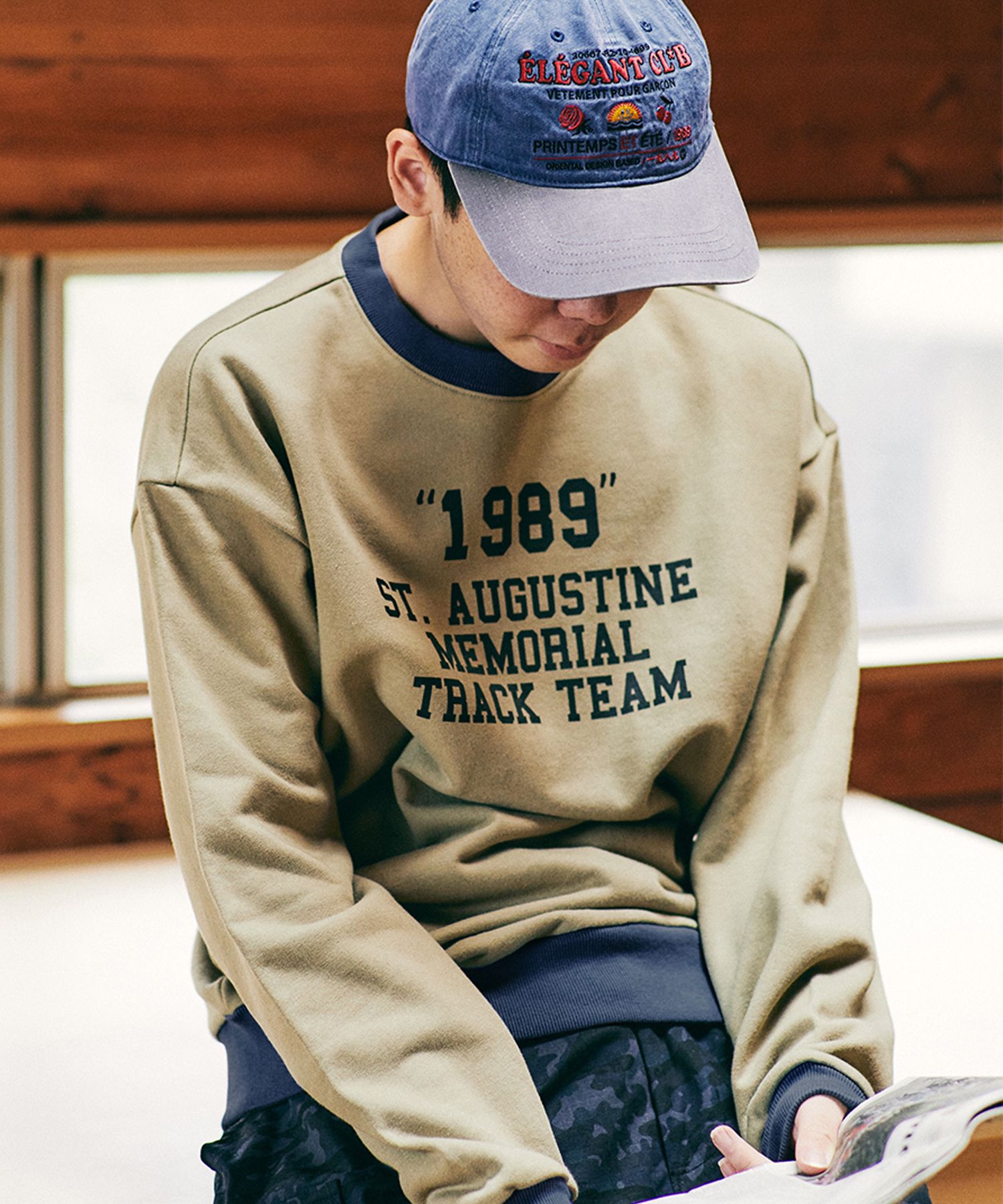 ◆CONICHIWA bonjour◆ Univ MTM(AIR FORCE) MUSINSA | CONICHIWA BONJOUR US Tone Man to Man (Khaki/Air Force)