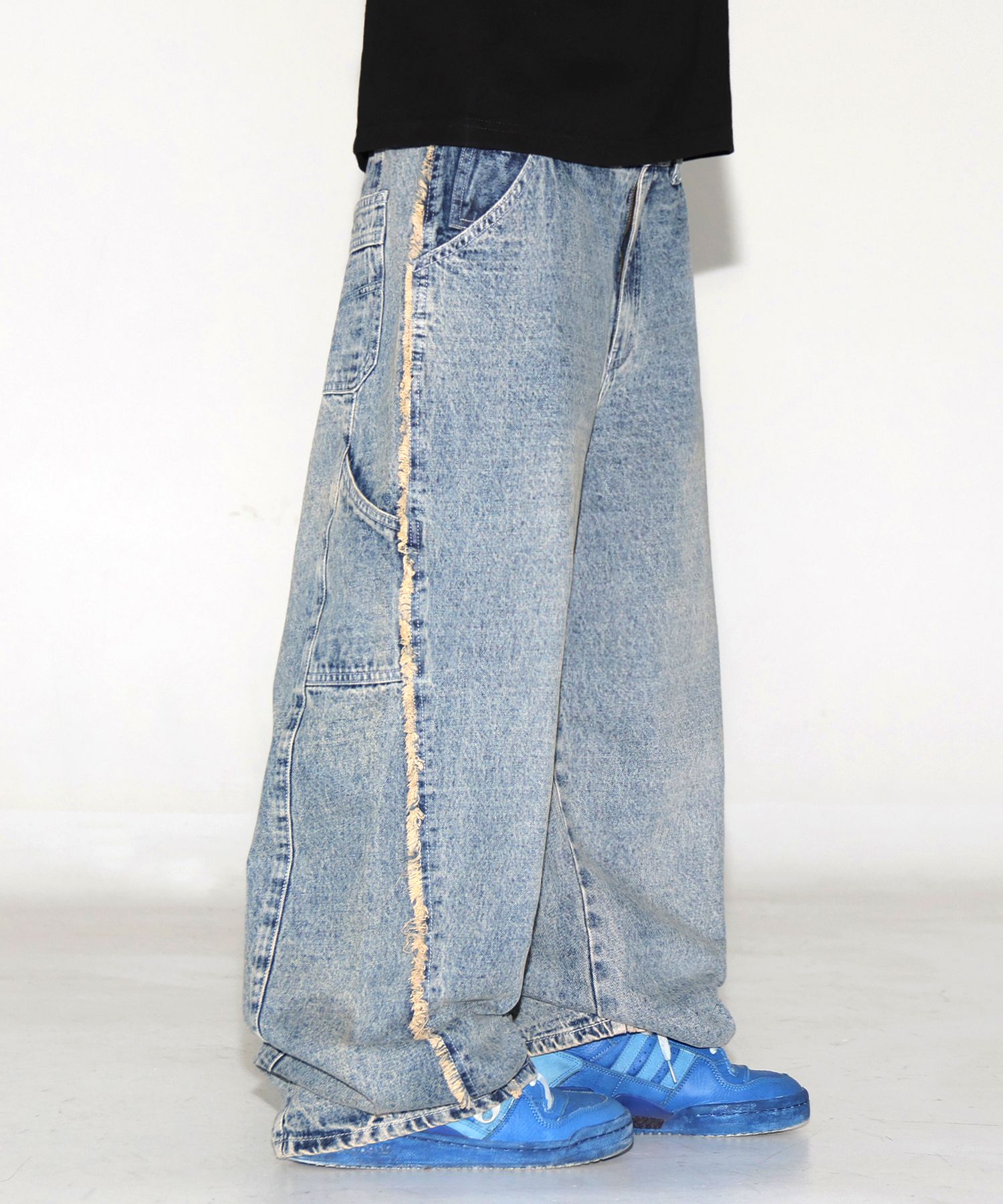 パンツ XTONZ XP244 Pirea Incision Denim Pants BLACK XP244BK MUSINSA | XTONZ XP244 Piraeus Incision Denim Pants (BLACK)