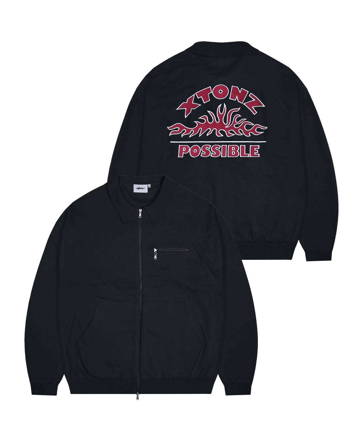 アウターその他 XTONZ XTK106 Segmented Knitwork Jacket RED XTK106RD MUSINSA公式 | XTONZ XTK106 Segment Knit Work Jacket (BLACK)