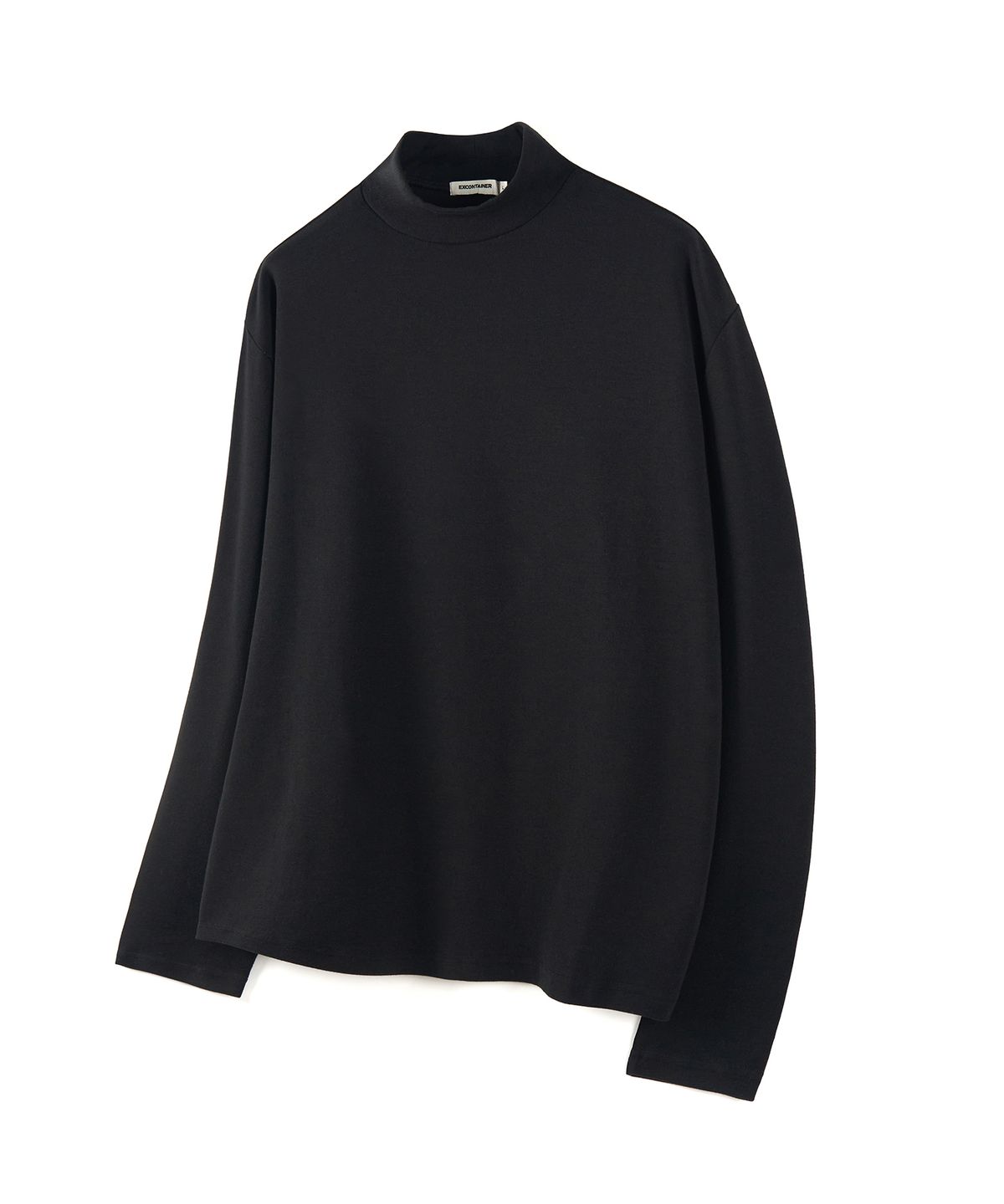 엑스컨테이너(EXCONTAINER) 데일리 소프트 모크넥 티셔츠 (BLACK)