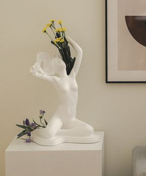 전신 석고상 오브제 화병 2종