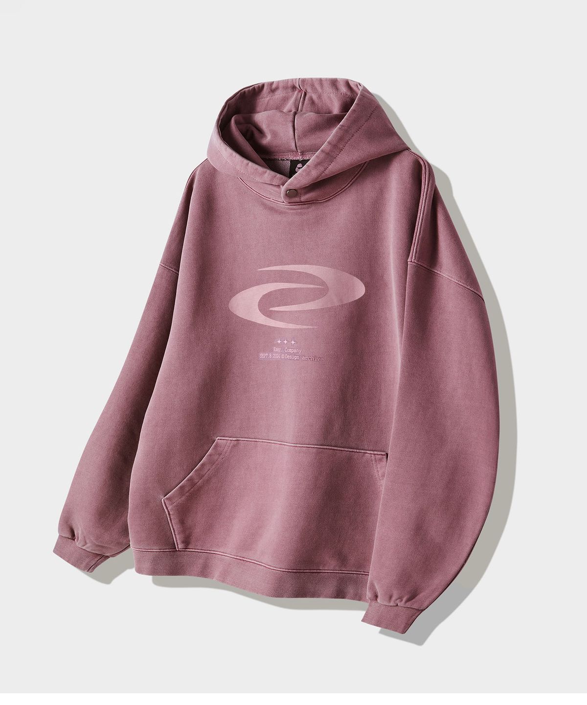 엑서사이즈(EXERCISE) CIRCLE LOGO HOODIE_PINK (PIGMENT)