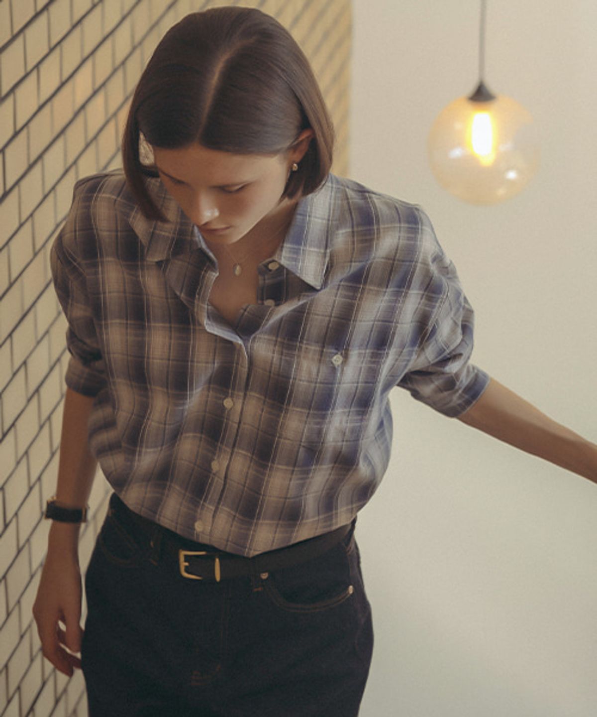 노운베러(KNOWNBETTER) Check pocket point shirt_[2color]