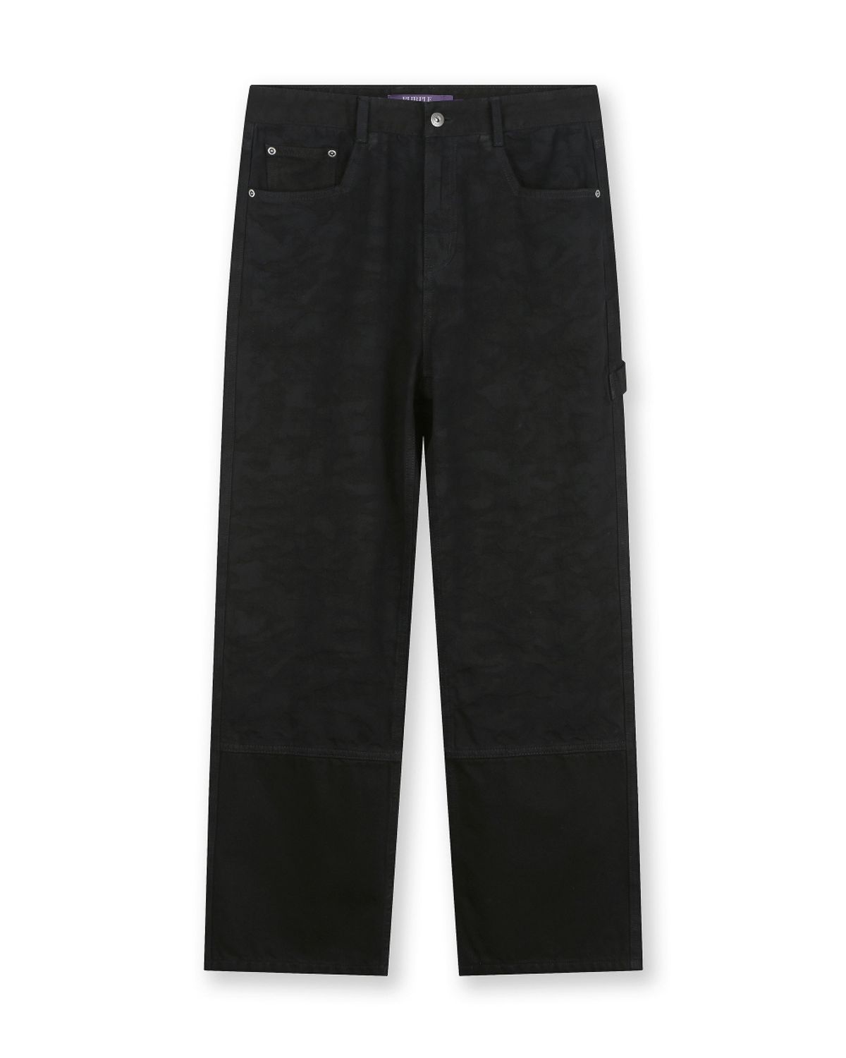 비슬로우(BESLOW) JACQUARD DENIM WORK PANTS BLACK