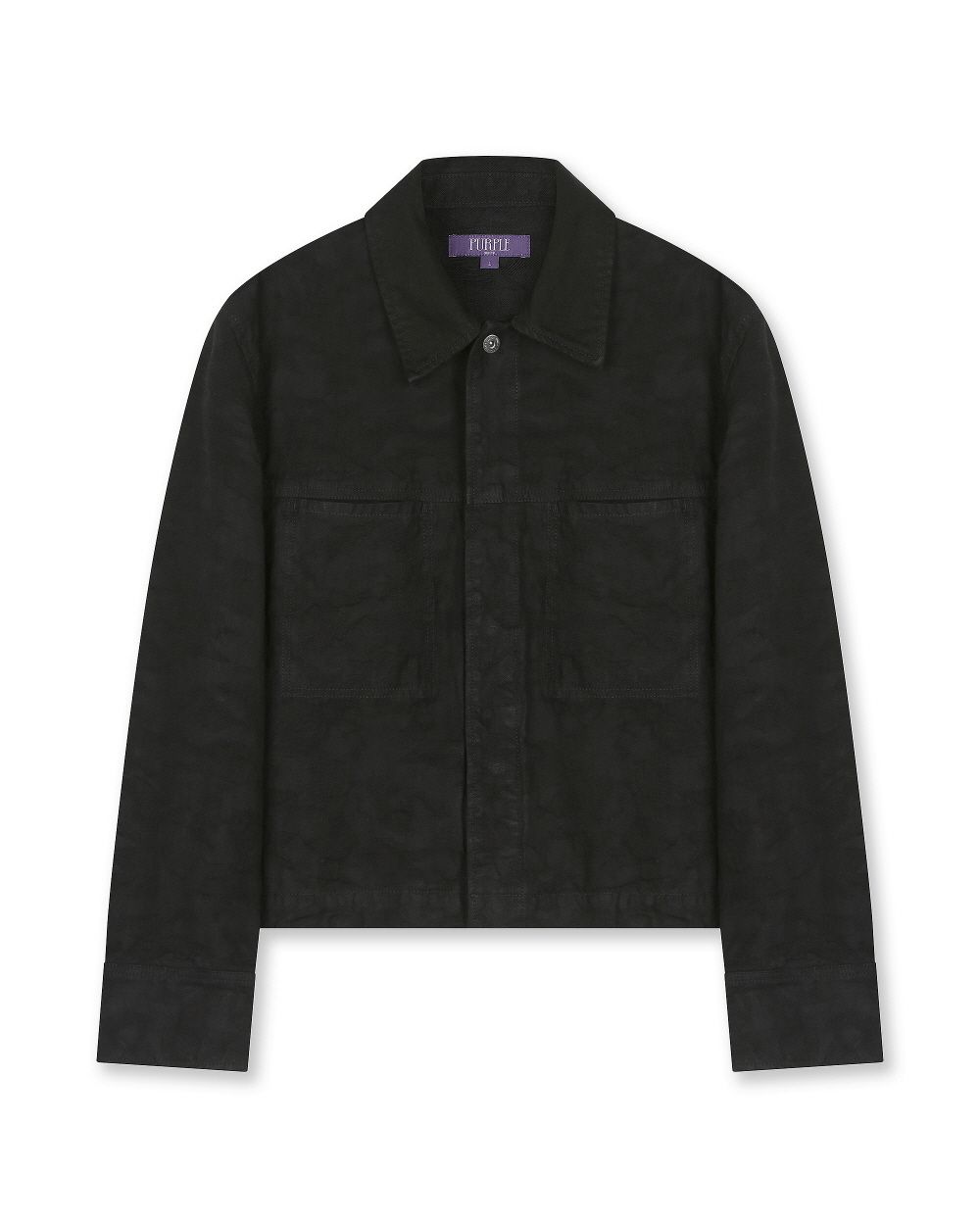 Musinsa beslow jacquard denim short work jacket black
