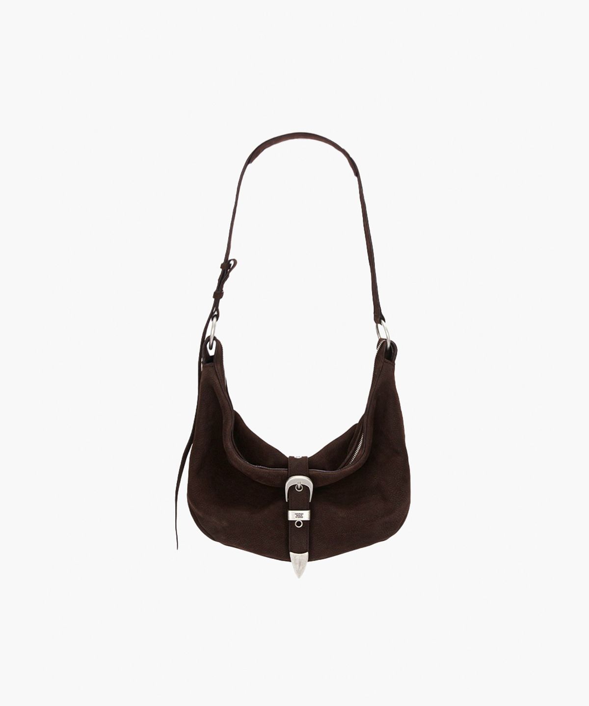마지셔우드(MARGESHERWOOD) BELTED HOBO MEDIUM_hush nubuck