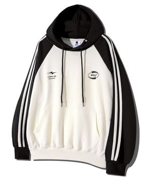 심볼로고 배색 래글런 트랙 후드티 GHT-481