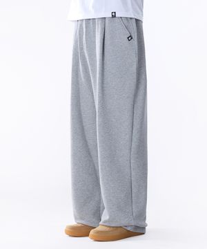 베이직 원턱 와이드 스웻팬츠 GLP-646_그레이