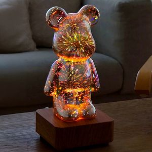 3D 불꽃놀이 곰돌이 무드등