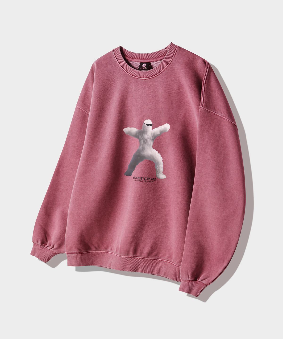 엑서사이즈(EXERCISE) ATHLETIC CLOUD SWEATSHIRT_PINK (PIGMENT)