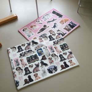 강아지 고양이 올 프린팅 발매트