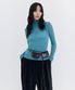 Knit Rib Half Turtleneck T-shirt_Blue(니트 립 하프 터틀넥 티셔츠_블루)