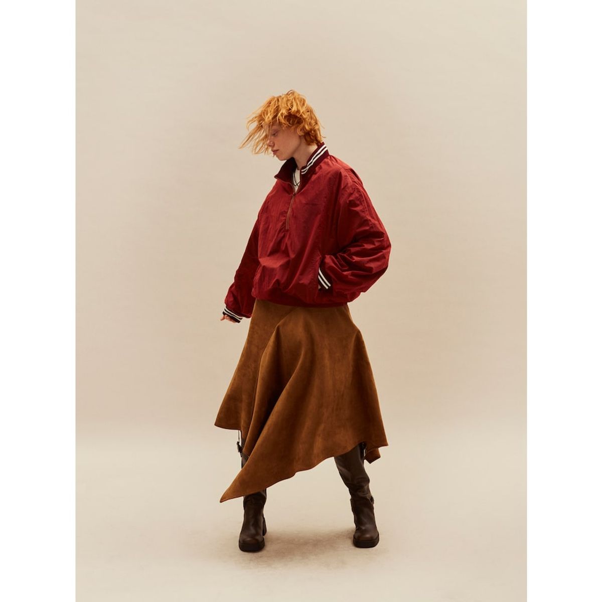 샌드 사운드(SAND SOUND) Crop Anorak  Wine