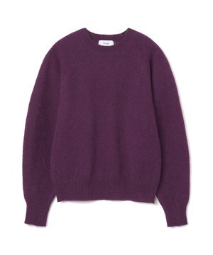 쉐기독 울 100% 라운드 니트 PURPLE