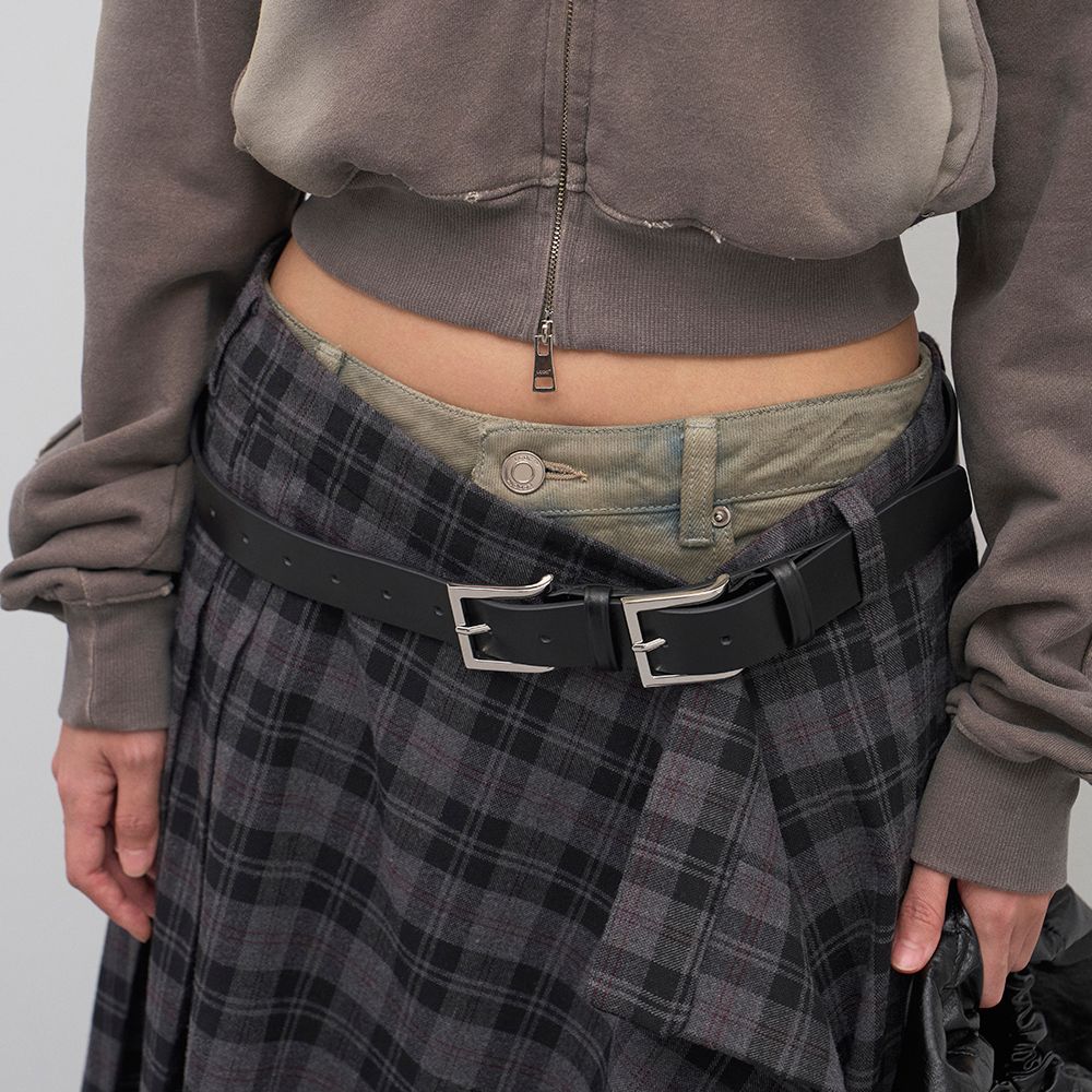 ◆LCDC◆ DOUBLE BUCKLE LEATHER BELT LCDWAABT28020 MUSINSA | LCDC TM DOUBLE BUCKLE LEATHER BELT