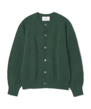 쉐기독 울 100% 라운드 가디건 DARK GREEN