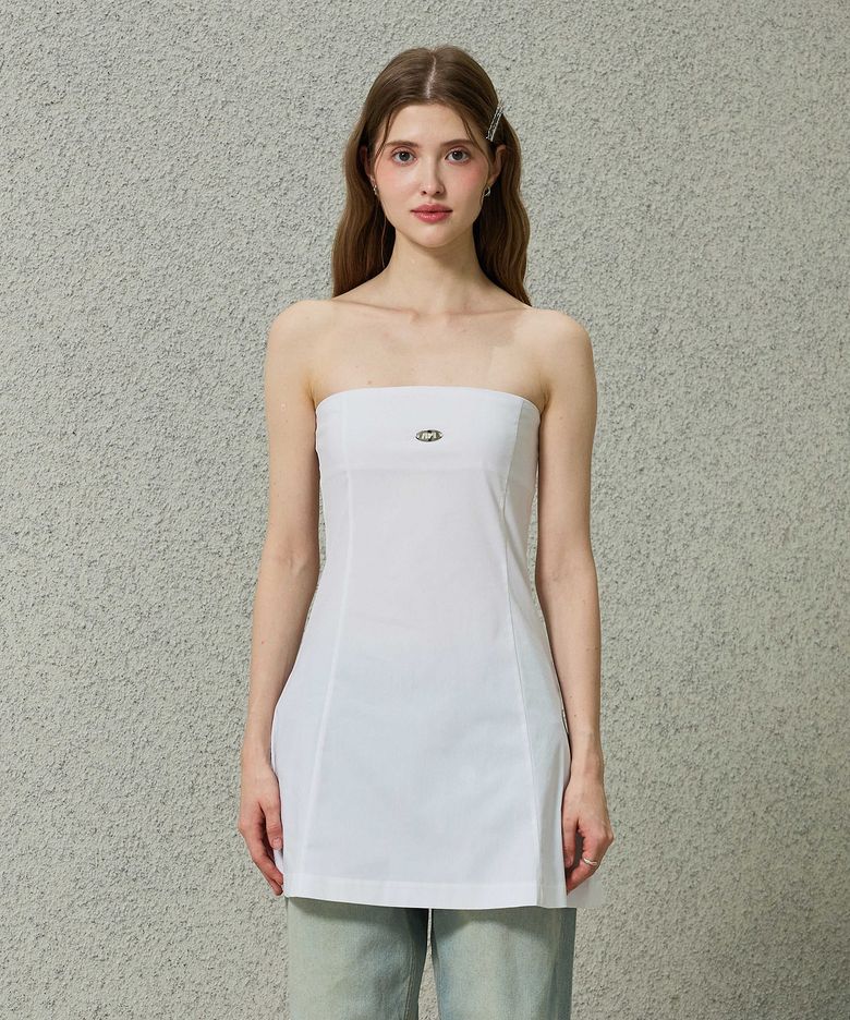 KITTEN MINI DRESS / WHITE