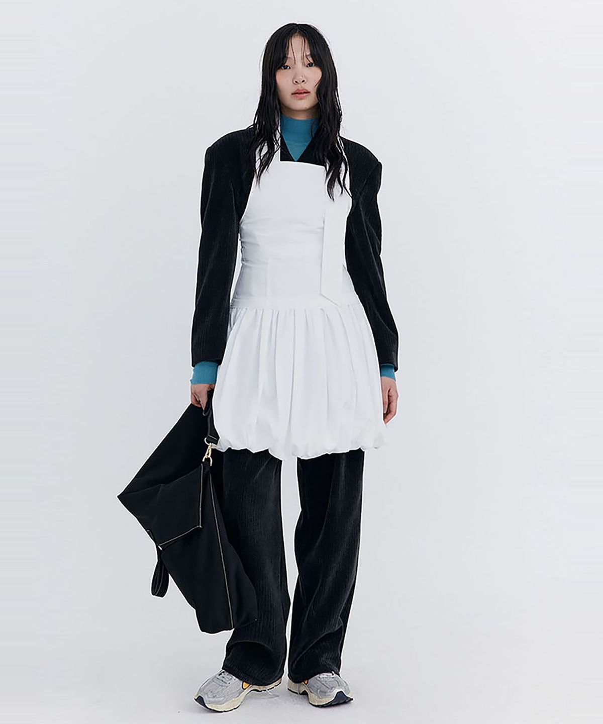 분더캄머(WNDERKAMMER) Balloon Layered Dress_White(벌룬 레이어드 드레스_화이트)