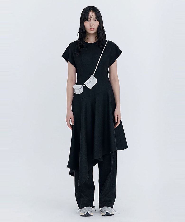 Raw-cut Wool Dress_Charcoal(로우컷 울 드레스_차콜)