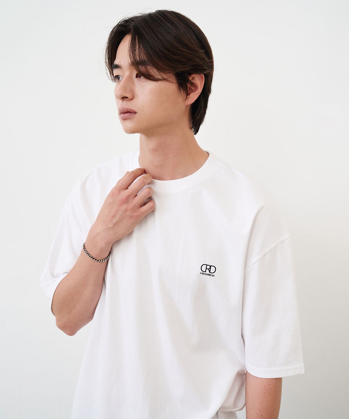 크레드먼스(CREEDMENS) CRD 로고 고밀도 반팔티 (White)