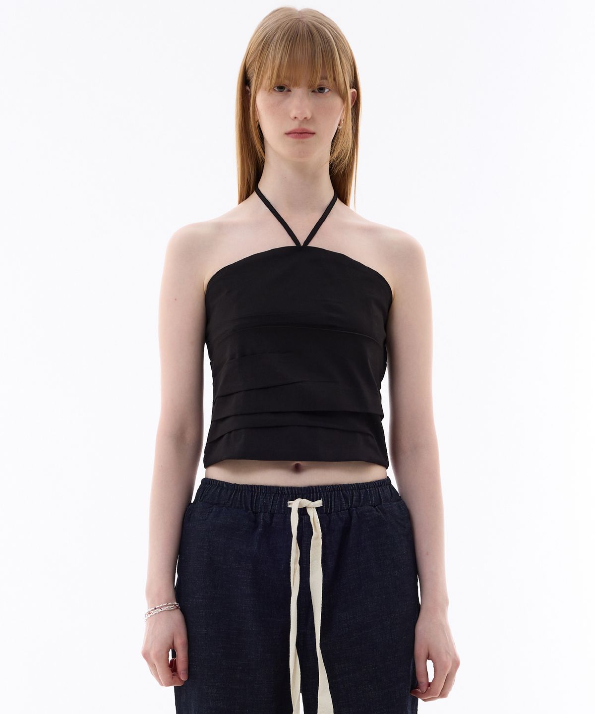 아리킴(ARIKIM) MELLIFLUOUS STRING TUBE TOP / BLACK