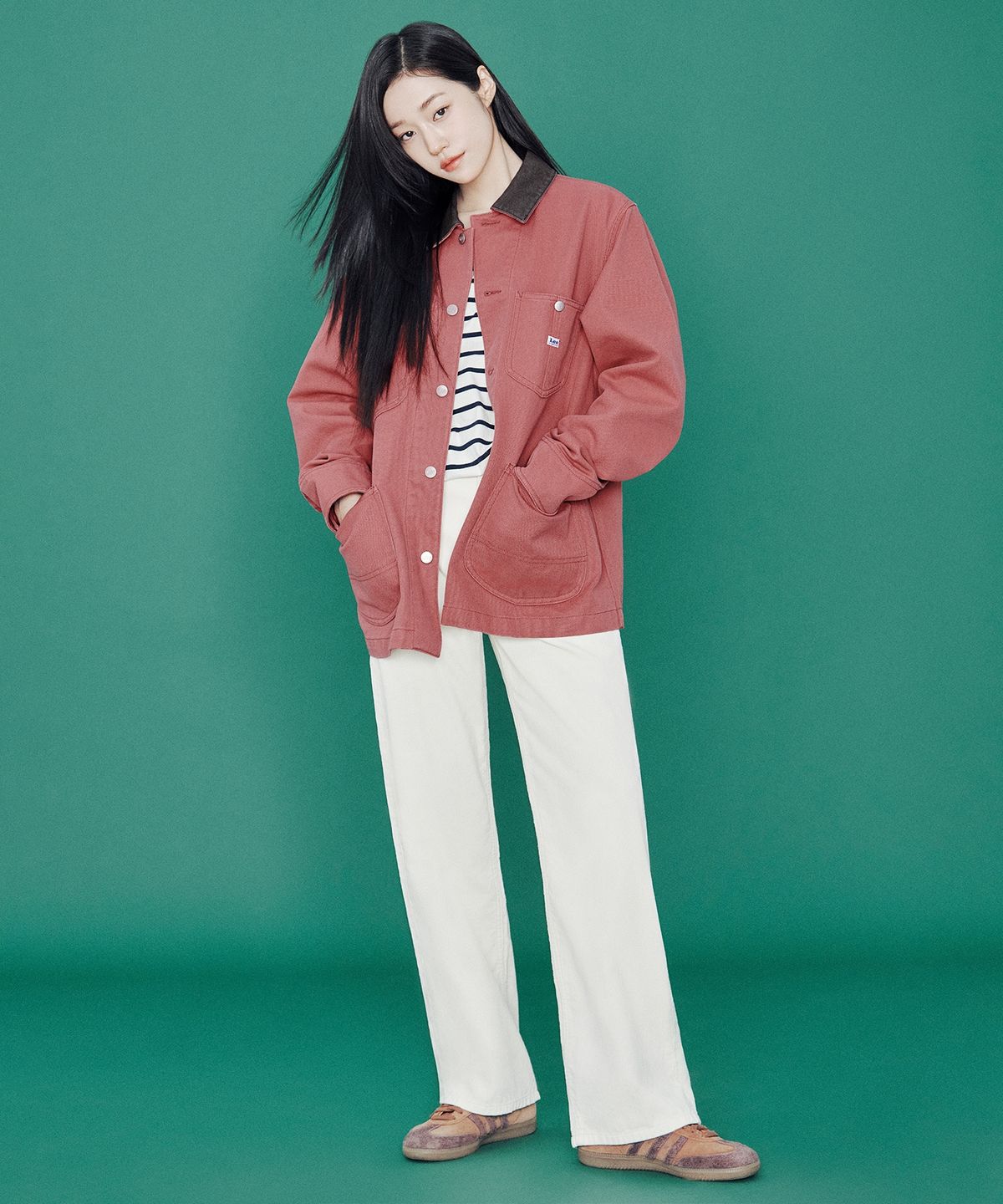 리(LEE) 우먼 코듀로이 5포켓 팬츠 아이보리