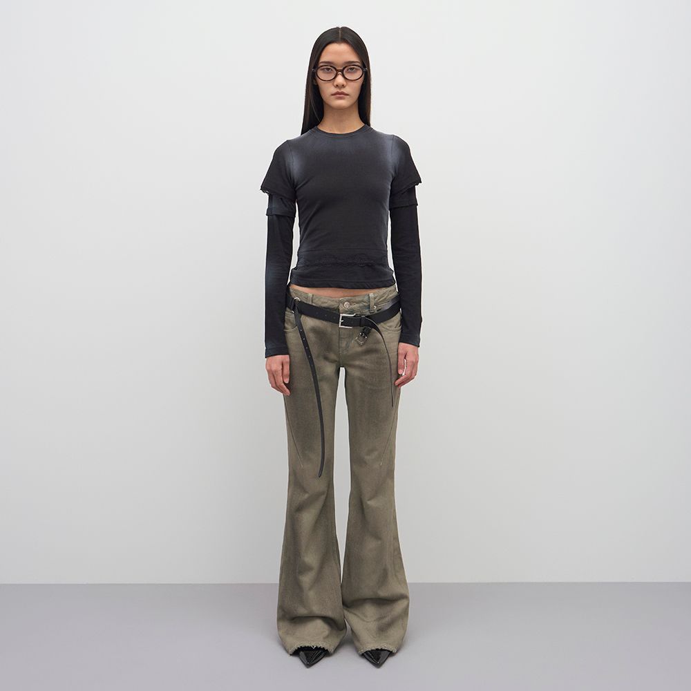 【試着のみ】LCDC SPRAY WASHED LAYERED TOP MUSINSA | LCDC TM SPRAY WASHED LAYERED JERSEY TOP
