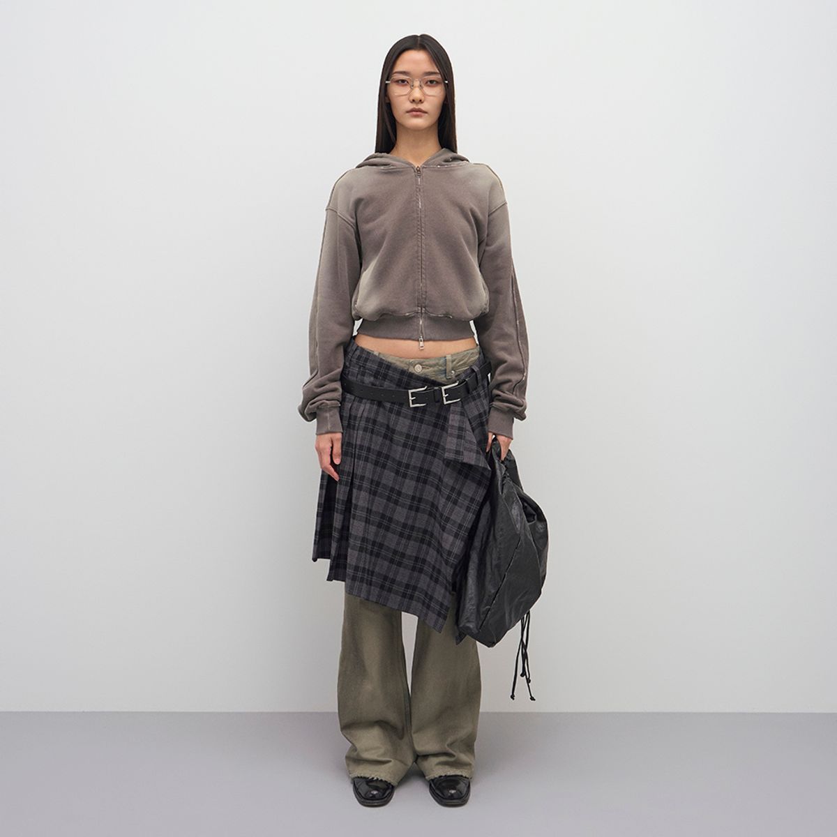 엘씨디씨티엠(LCDC™) SPRAY WASHED CROPPED HOOD ZIP-UP