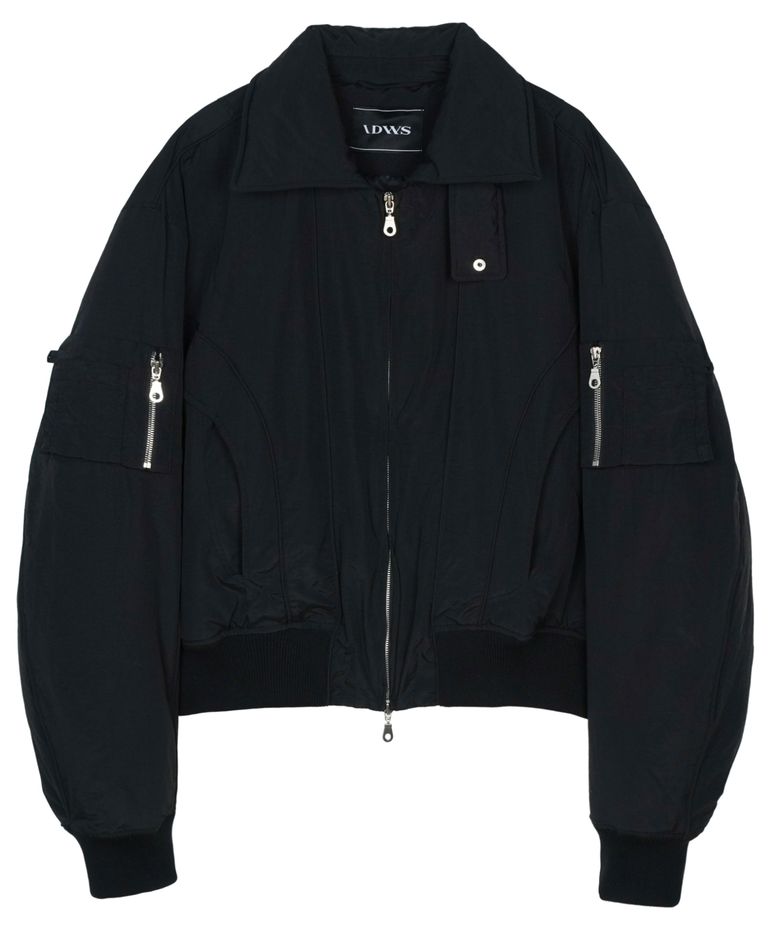 Solid High Neck Ma-1 Black